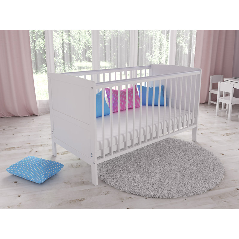 Harriet Bee Cross Cot Bed with Mattress & Reviews Wayfair.co.uk
